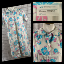 Vintage Jcpenney Donna Vestaglia Stampa Floreale Medio Manica Corta a Bo... - $29.10
