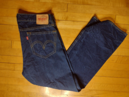 Levis Type 1 Jeans Mens 38x32 Real Loose Cut Red Tab Blue Denim Drk Blue - £23.48 GBP