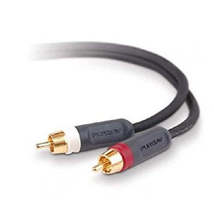 6ft. Premium RCA Stereo Audio Cable with 2 RCA M/M on Each End - Black - £7.04 GBP