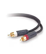 6ft. Premium RCA Stereo Audio Cable with 2 RCA M/M on Each End - Black - £7.17 GBP