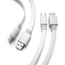 Usb A To Usb C Charger Cable 16.5Ft (2 Pack),Long Flat Type-A 2.0 To Usbc Chargi - £22.37 GBP