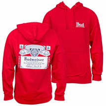 Budweiser Front and Back Print Hoodie Red - $69.98+