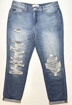 Kancan Boyfriend Jeans Womens 11/29 Blue Relaxed Fit Denim Distressed Holes EUC - £23.51 GBP