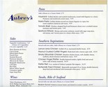 Aubrey&#39;s Restaurant Menu Knoxville Farragut Powell Maryville Tennessee 1... - $17.82