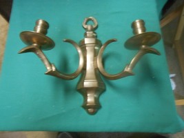 Beautiful Brass Wall 2 Candle Wall Candle Sconce - £7.65 GBP