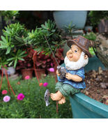 Runmeihe Gnome Statue Garden Decoration Fishing Resin Dwarf Creativity O... - £13.42 GBP