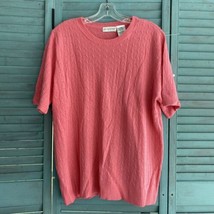 White Stag Knit Shirt Blouse ~ Sz XL 16/18 ~ Pink ~ Short Sleeve - £12.84 GBP