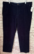 Izod Pants Mens 40x30 Straight Flat Tailgate Stretch Corduroy Blue NEW - £28.25 GBP