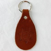 Bianchi International Brown Leather Key Chain Fob Holder 3 3/4&quot; x 2&quot; - £9.62 GBP