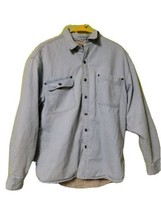 Vintage Roper Range Gear Sherpa Lined Jacket Denim Jean Button Front Mens Medium - £28.41 GBP