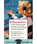 1949 Illinois Bell Telephone Co Calendar Card - $17.82