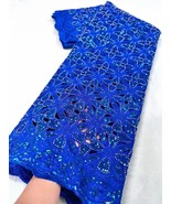 Latest Wedding Sequins Swiss Voile Lace Fabric Embroidery Hollow-out Wom... - $183.98 CAD