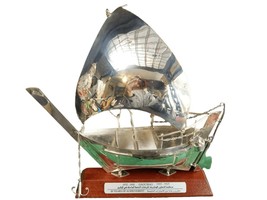 Sterling Silver Ship Commemorating 20th Year of GAOCMAO Gulf Area Oil Companies - £872.60 GBP