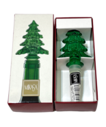 Mikasa Christmas Tree Bottle Stopper Green Crystal Holiday Time T8228900... - $308.63 MXN