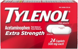 Tylenol Acetaminophen, Extra Strength, 500 mg, Caplets, 24 caplets - £10.34 GBP