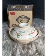 DONABE Casserole Earthenware Pot 7.5&quot; for Rice, Soups, Fondue. NIB  - $54.29 CAD