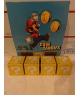4x Tins Super Mario Question Mark Box Coin Candy Embossed Metal - $21.93 CAD