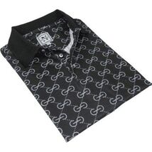 Men Sports Shirt DE-NIKO Short Sleeves Soft Modal Fashion Polo Shirt G1121 Black image 2