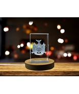LED Base included | New York State Coat of Arms 3D Engraved Crystal Gift - $35.67 CAD+