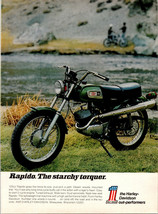 Vintage 1971 Harley Davidson Rapido 125 Motorcycle Advertising Ad Advertisement - £4.71 GBP