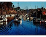 Boats in Noya Harbor Fort Bragg California CA UNP Chrome Postcard M20 - $3.91