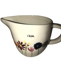 Rae Dunn Magenta Floral Artisan Coffee Creamer Cup Pourer - £11.46 GBP