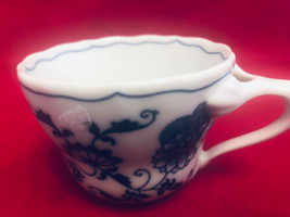 Vintage Blue Danube Blue White Coffee Tea Cup Japan Rectangle Logo - $7.50