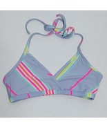 Vineyard Vines Girls&#39; Beachy Stripe Halter Bikini Top Breaker Blue Small - $27.35 CAD
