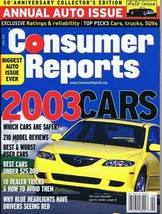 ORIGINAL Vintage 2003 Consumer Reports Magazine Cars Issue - £11.72 GBP