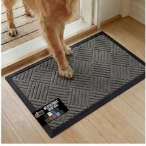 Ultimate 100% Waterproof All-Season Doormat - Durable Rubber 29x17 Gray ... - $37.57