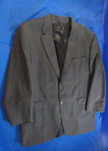 2 BUTTON DESIGNER RALPH LAUREN GRAY WITH PINSTRIPES SUIT JACKET 39R / 39... - £31.85 GBP