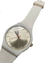 Plain White Wrist Watch Analog Ultra Slim Silicon Band Men Women Unisex Sporty - £8.63 GBP