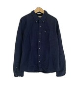 New Abercrombie &amp; Fitch Navy Button Front Flannel Long Sleeve Men Shirt XXL - $49.49