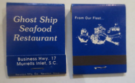 Set Of 2 Ghost Ship Seafod Restaurant Murrells Inlet Sc Matchbooks Full&amp;Unstruck - £1.95 GBP