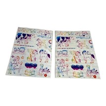 Vintage Lot 2 Sheets Lisa Frank Stickers Farm Animals Lot Of 2 Cows Chic... - £36.76 GBP