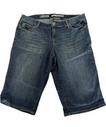 DKNY Ludlow Denim Jean Shorts Bermuda Size 18W - $437.18 MXN