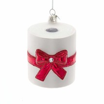 Kurt Adler Noble Gems Toilet Paper Gift Glass Christmas Ornament NB1660 - £11.65 GBP