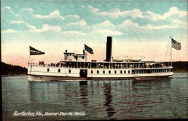 Bar Harbor Me - Steamer Sleur De Monts -DIVIDED Back Postcard BK58 - £1.55 GBP