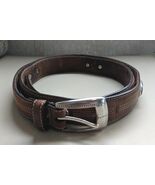 Onyx by Brighton Men&#39;s Belt Brown Leather Fish Concho Size 42&quot;. U7 - $258.15 MXN