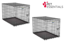 Dog Crate Medium 26&quot; H x 24&quot; W x 36&quot; D Black Steel, Pet Essentials 6109P... - $194.15 CAD