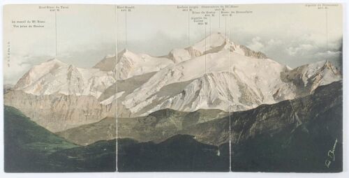 Primary image for Swiss FRED BOISSANNAS Signed Mont Blanc Mont Maudit 1904 Tri Postcard K20