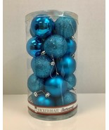 Vickerman 2.75&quot; Turquoise Assorted Finishes Ball Christmas Tree Ornament... - £19.27 GBP