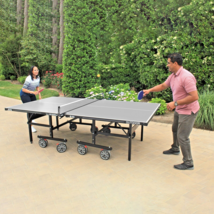 Outdoor Ping Pong Table Tennis Table Outside Foldable Top Dining Paddles Balls ~ - $1,254.99