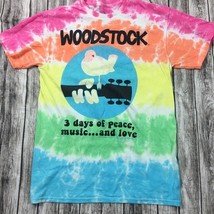 Woodstock Liquid Blue Tie Dye T-Shirt 3 Days Of Peace 2016 Reprint Sz Small - $14.95