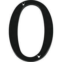 Distinctions 843140 Black Flush-Mount 4-Inch House Number 0 - £10.23 GBP