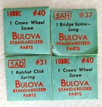 Bulova NOS Parts Lot of 4 -10BRC #40 Crown Wheel Screw 5AH Bridge Screw ... - $19.82