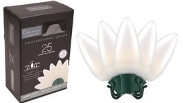 Christmas String Lights C9 Opaque LED 25ct 25&#39; Warm White, Celebrations ... - $18.80