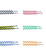 51&quot; Checkered Flat Shoelaces For SK-8 Fashion - €5,98 EUR