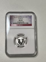 2011-P Ngc MS69 Australia Koala 1/10 Silver 10C - £27.67 GBP