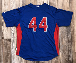 Chicago Cubs #44 Majestic Authentic Jersey Blue Engineered Exclusively - Size XL - £54.48 GBP